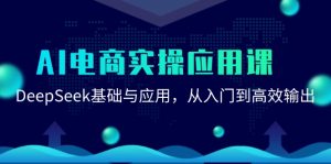 AI电商实操应用课:DeepSeek基础与应用,从入门到高效输出-资源大汇总