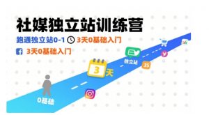 社媒独立站训练营，跑通独立站0-1，3天0基础入门-资源大汇总