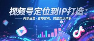 视频号定位到IP打造:账号搭建-内容运营-直播变现,完整知识体系-资源大汇总