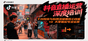 抖音直播运营深度培训,千川投放与自然流核心技能,10天掌握起号及运营(6-7月新课)-资源大汇总