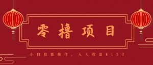 分享一个零撸项目,超简单副业小白必看,人人收益¥150(附渠道)-资源大汇总