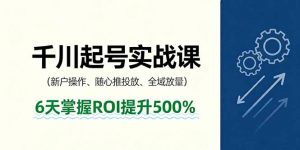 抖音千川起号实战课,新户操作,随心推投放,全域放量,6天掌握ROI提升500%-资源大汇总