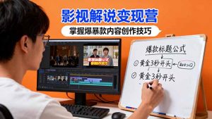 影视解说变现营:通过30+实战案例爆款内容创作技巧,掌握影视解说盈利密码-资源大汇总